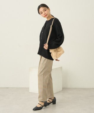 earth music&ecology アンチピリングケーブルカーディガン Black