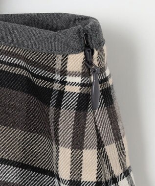 J.PRESS LADIES 【洗える】テトロンレーヨン/ウール milledタータン スカート ベージュチェック系