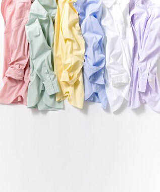 23区 【Oggi4月号掲載/洗える】CANCLINI バンドカラー シャツ レモンイエローストライプ