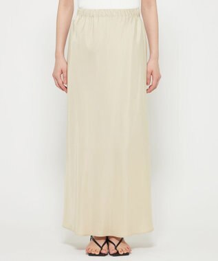 uncrave 【新色追加！】フィブリルシャンブレー フレアスカート ライトベージュ