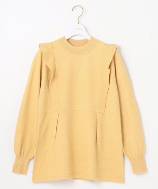ANY SIS 【洗える】袖フレアーレイヤード ニット ライトイエロー系