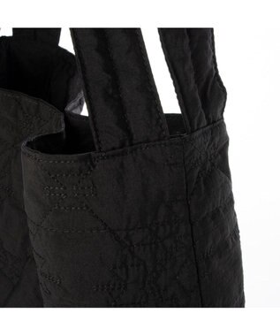 UNBILLION カシュカシュ cachecache / オルテガ柄キルト肩入れトートバッグ ブラック