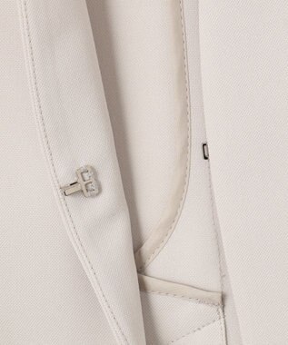 23区 S 【セットアップ対応/洗える】合繊 セットアップ ノーカラー ジャケット ベージュ系