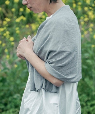 AND WOOL 〈上質な素材と手仕事から生まれた優しいニット〉コットンシルクカシミヤのストール