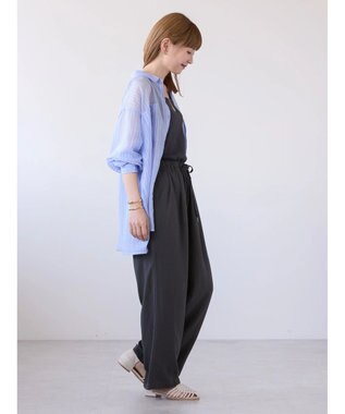 AMERICAN HOLIC 接触冷感リネンブレンドワイドパンツ Charcoal Gray