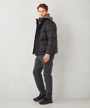 JOSEPH ABBOUD MOUNTAIN 【UNISEX】軽量/撥水  NYリップ ダウンブルゾン ブラック系