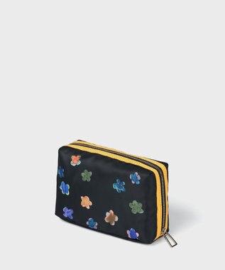 Paul Smith PS Happy インキーフラワーズ プリント ポーチ ブラック