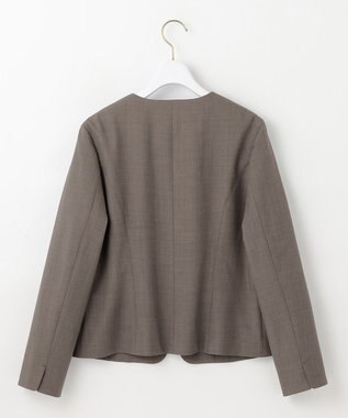 ANY SIS S 【WEB限定】ウーステッドエステル クルーネック ジャケット モカグレー