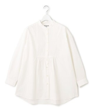 J.PRESS YORK STREET 【WOMEN】コットンバンドカラー ブラウス ホワイト系