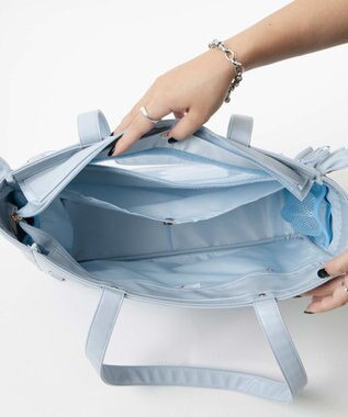 WEGO 【痛バ＆推し活グッズ】きらめきレースアップフリル痛バッグ サックス