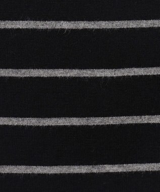 JOSEPH ABBOUD MOUNTAIN 【WEB限定・SPACE/チクチクしない/イージーケア/3シーズン対応】 SNOWYボーダーニットＴシャツ ブラック系2