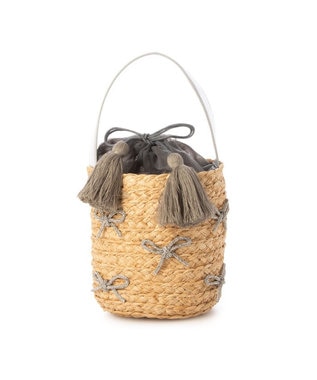 UNBILLION カカトゥ kakatoo / リボンチャームラフィアバッグ