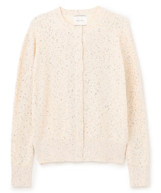 BEIGE， 【洗える】FENNEL / コットンスパンコールカーディガン Meringue