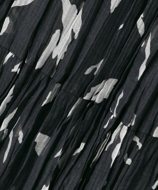 ANY アートドットプリントスカート スレートベース