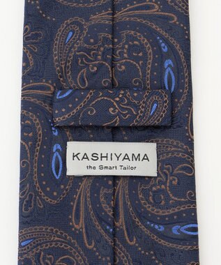 KASHIYAMA KASHIYAMAオリジナル【JAPAN MADE】ペイズリーネクタイ ブルー