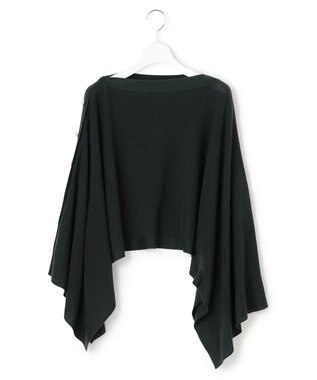 23区 ウールブレンド マルチウェイ ストールケープ ダークグリーン系