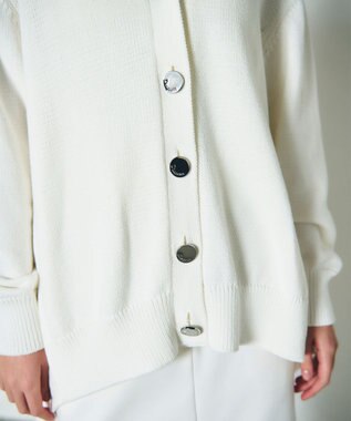 GRACE CONTINENTAL リリヤーンルーズカーディガン ホワイト