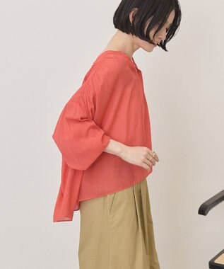 AMERICAN HOLIC スキッパーギャザーブラウス Red