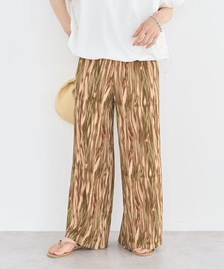 Green Parks シアーワイドパンツ Brown