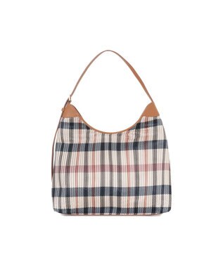 DAKS 【軽量】ポリエステル ハウスチェック ホーボーショルダーバッグ