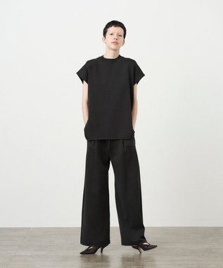 ATON 50/2 NATURAL DYED ORGANIC | イージーストレートパンツ BLACK