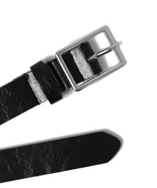 WEGO LスクエアバックルPUベルト ブラック