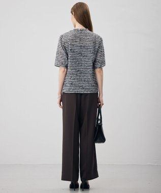 ICB L 【CLASSY.掲載・新色追加・WEB限定カラーあり】FluidBackSatin ワイドパンツ ダークブラウン