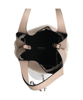INTER-CHAUSSURES 【RIPANI】ムートンコンビハンドバッグ ライトベージュ