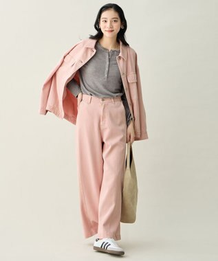 ANY L ミディデニムジャケット ピンク