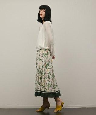 GRACE CONTINENTAL ノーカラーカラミブルゾン ホワイト