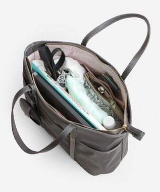 TOCCA  T-LETTERA NYLON BAG ナイロンバッグ【A4サイズ対応】 ライトグレー系