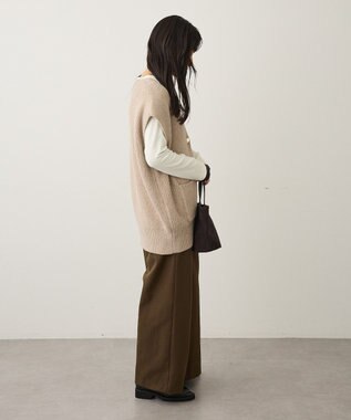 CRAFT STANDARD BOUTIQUE Ｖネックオーバーサイズニットベスト Beige Mixture