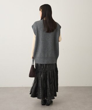 CRAFT STANDARD BOUTIQUE Ｖネックオーバーサイズニットベスト Gray Mixture