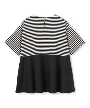 UNFILO BEAUTY FORM-T コンビティアード Ｔシャツ ボーダーブラック