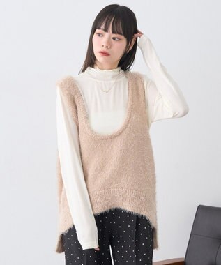 earth music&ecology 【吸湿発熱】あったかフェミニンインナー(シアーハイネック) Off White