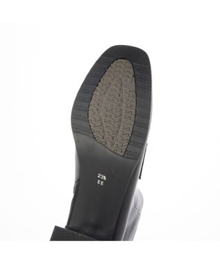 ing <ing>スクエアトゥローファーブーツ ブラック