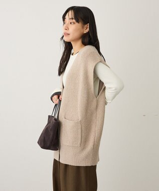 CRAFT STANDARD BOUTIQUE Ｖネックオーバーサイズニットベスト Beige Mixture