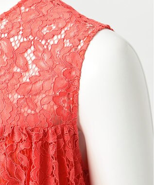 23区 【R(アール)】フラワーコードレース ブラウス グァバピンク系