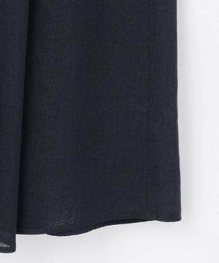 自由区 L 【17号サイズまで展開・WEB限定カラーあり】シアーラミーローンスキッパーシャツ ワンピース ネイビー