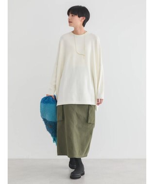 AMERICAN HOLIC バイパチポンチョライクＢＩＧニットチュニック Ivory