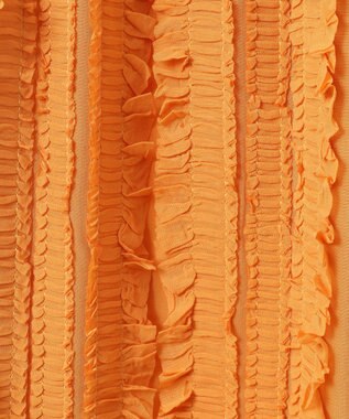 Green Parks ジャガードストライプフリルＩラインスカート Orange