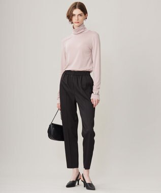 ICB L 【洗える】リヨセルカシミヤスムース ハイネックカットソー コーヒー系