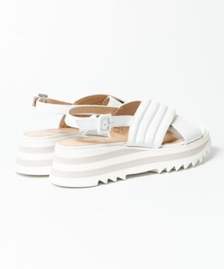 BONTRE 【LucaGrossi/ルカグロッシ】厚底クロスベルトストラップサンダル ホワイト