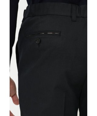 DAKS コットンライクカジュアルパンツ ブラック