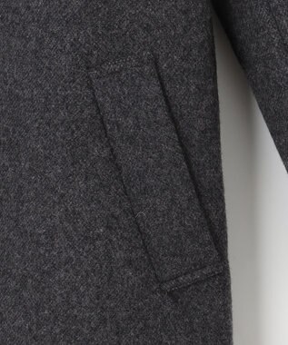 J.PRESS LADIES L ショートビーバー ステンカラーコート グレー系