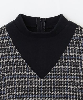 組曲 KIDS 【150-160㎝】チェック ワンピース ブラック系