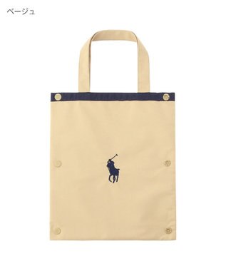 MOONBAT POLO RALPH LAUREN 傘袋 折りたたみ傘用 PP刺繍 吸水生地 ベージュ