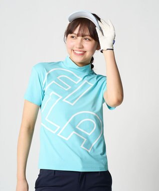 FILA GOLF／marie claire 【FILA GOLF】 バックプリントモックネックシャツ ミント