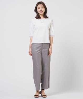 J.PRESS LADIES 【リバーシブル】エポバー ネックレス シルバー×ネイビー系