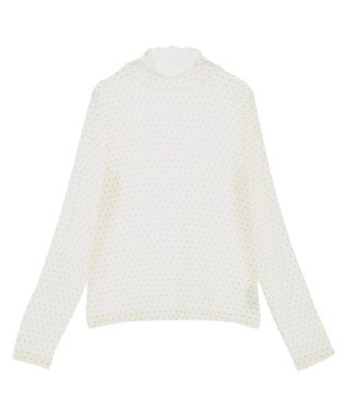 earth music&ecology 【吸湿発熱】あったかフェミニンインナー(シアーハイネック) Dot